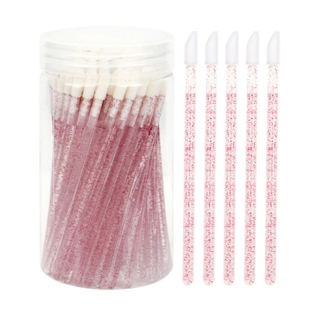 100 Pcs Disposable Lip Brushes & Mascara Wands | Crystal Tip