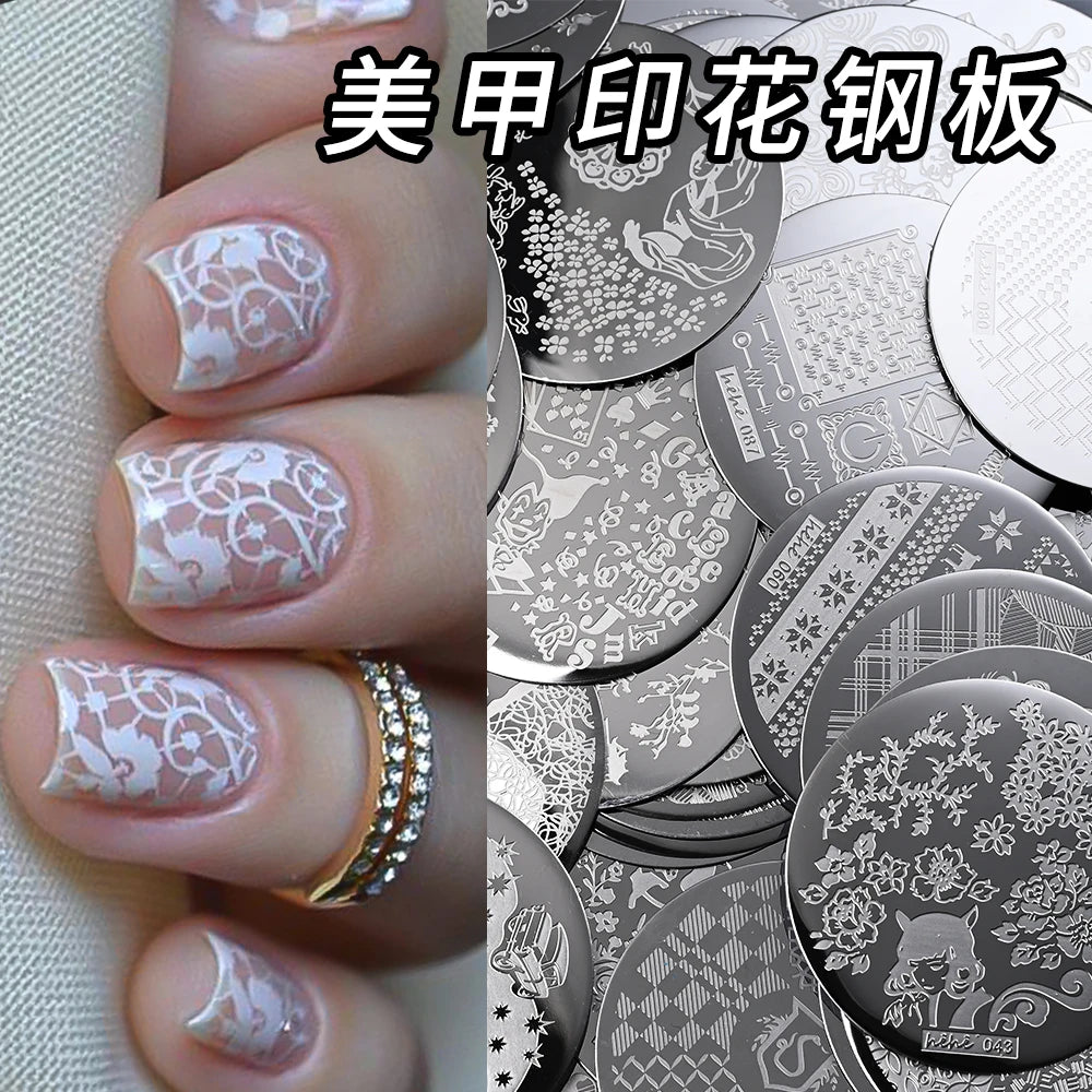 Nail Stamping Plate 5.5cm – Butterfly Flower Lace Stencil