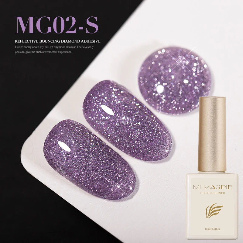 Diamond Glitter Gel Polish – Holographic UV LED Nail Gel 15ml