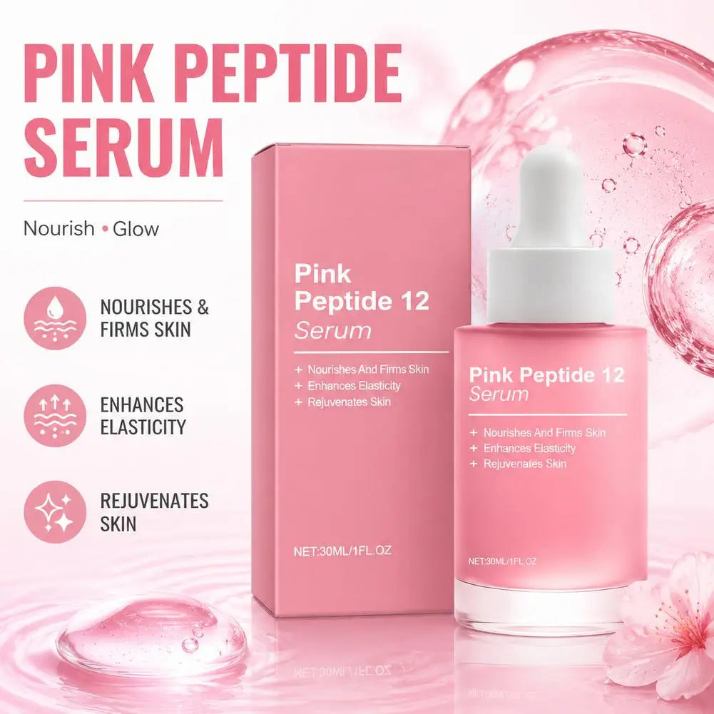 Pink Peptide12 Face Serum 30ml – Firming & Hydrating Essence