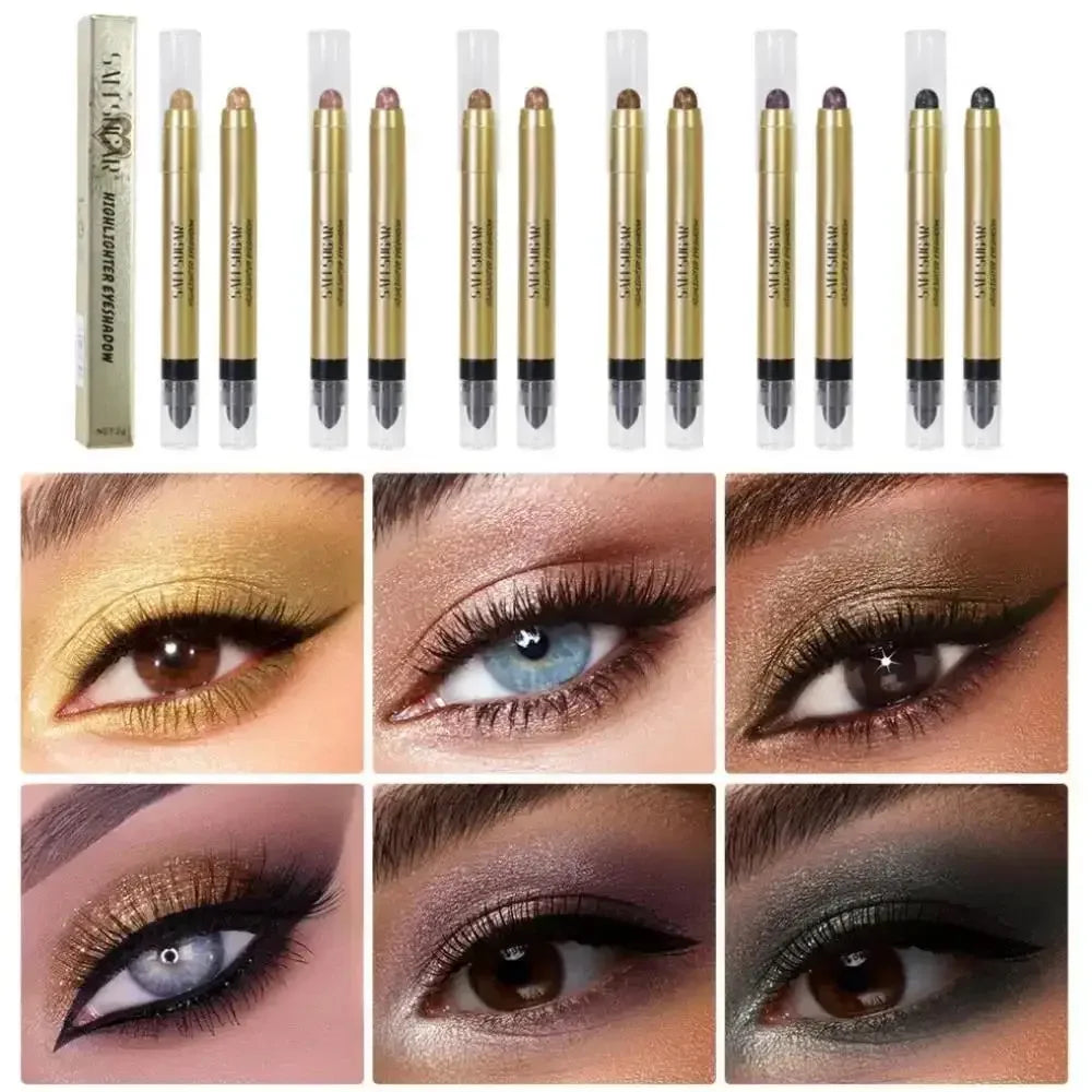 SAM SUGAR 2-in-1 Shimmer Eyeshadow Highlighter Dual Tip Pen