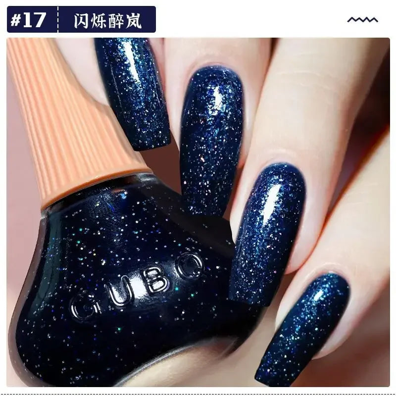 Glitter Gel Nail Polish Quick Dry Autumn Coffee Tones 12ml