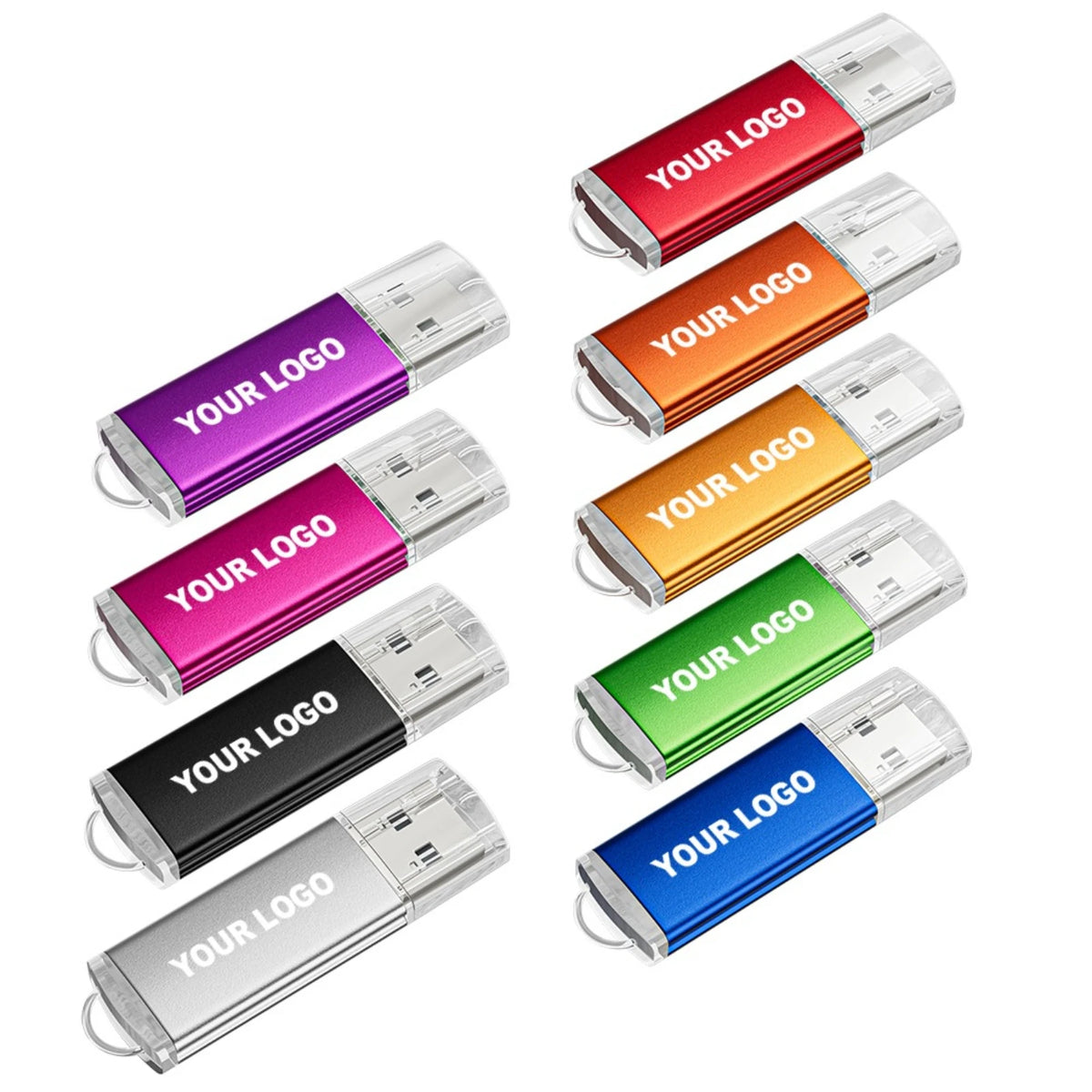 200-Pack Custom Logo Metal USB Flash Drives 2GB–64GB Bulk USB Flash Drive PRIMED