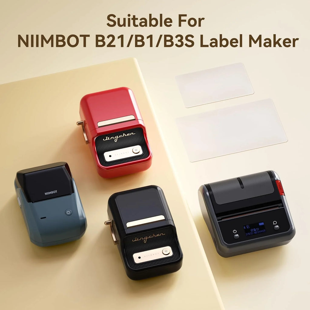 Niimbot Transparent Label Paper Roll – B1 B21 B3S K3 Official Thermal Label Roll PRIMED