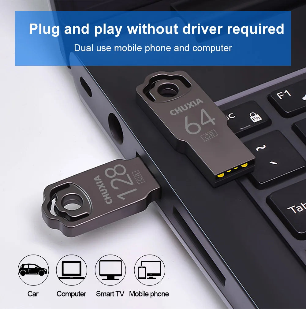 10-Pack Metal USB Flash Drives 4GB–128GB | Custom Logo USB Flash Drive PRIMED