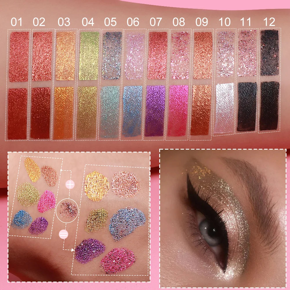 2-in-1 Glitter & Matte Liquid Eyeshadow Pen | Waterproof 24H Liquid Eyeshadow Pen PRIMED