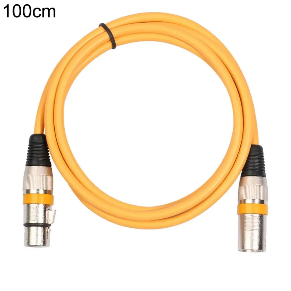 XLR Male to Female Shielded Audio Cable 100/180cm | Mic Cord XLR Audio Cable PRIMED Yellow 100cm
