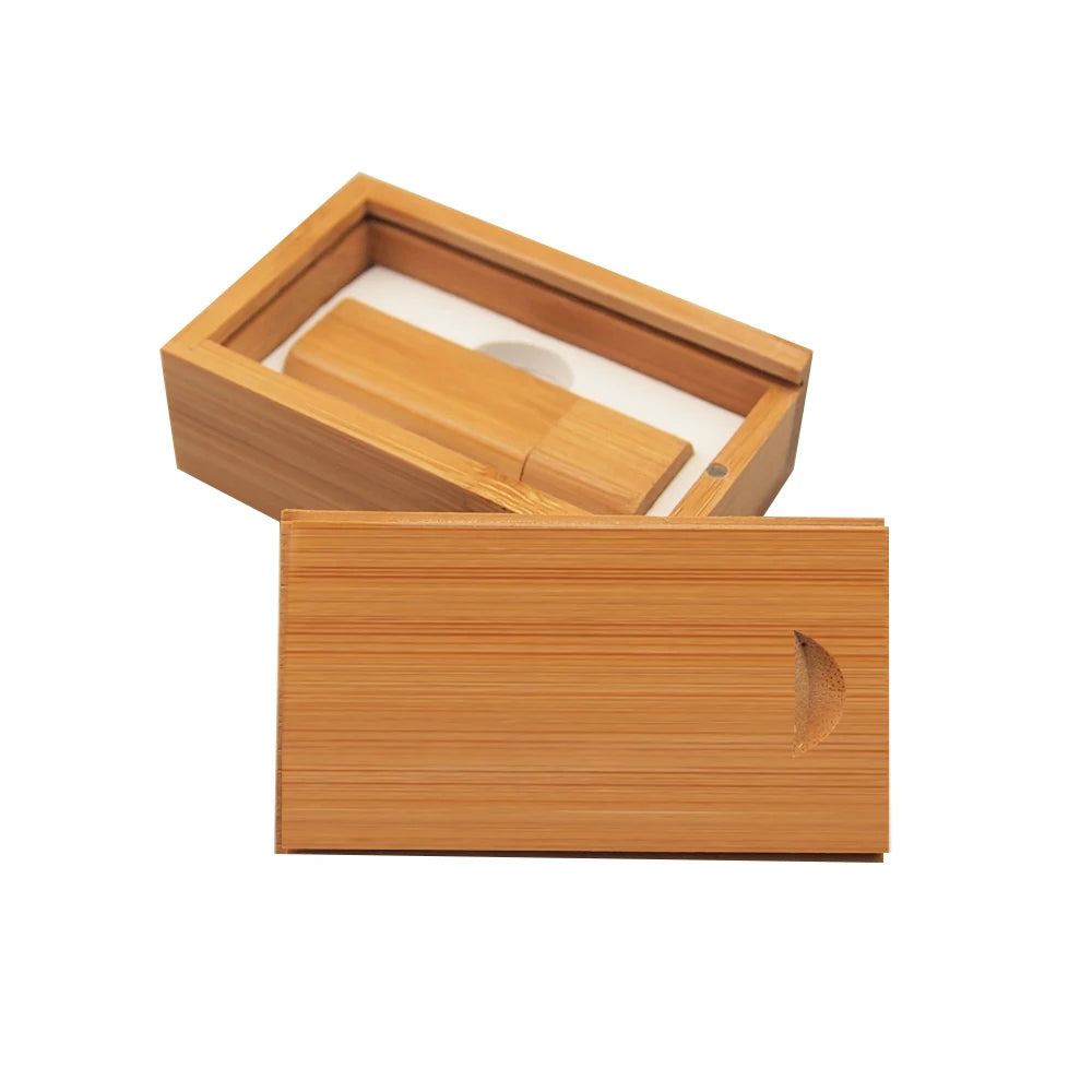 Custom Logo Wooden USB Flash Drive 4GB–128GB | Gift Box Custom USB Flash Drive PRIMED 4GB Carbonized with box