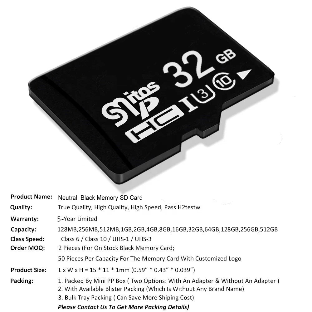 50-Pack Class 10 TF/SD Flash Memory Cards 1GB–128GB | Ceamere Flash Memory Cards PRIMED