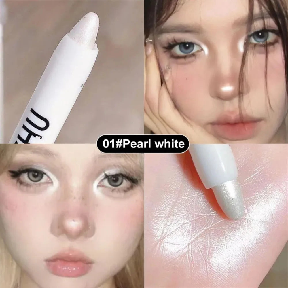 Glitter Highlighter Eyeshadow Stick – Matte & Pearlescent Eye Highlighter Stick PRIMED