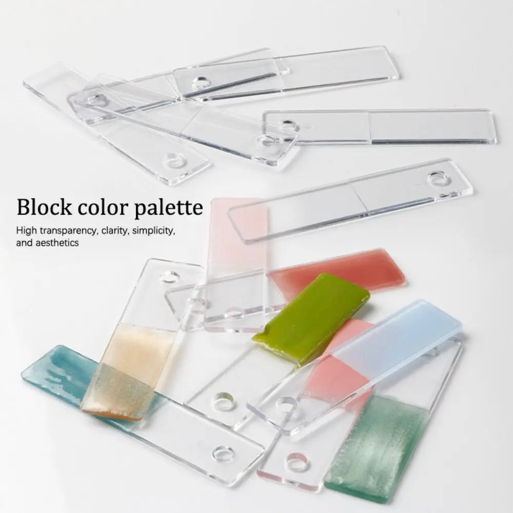 50Pcs Transparent Nail Tip Display Color Cards | ABS Nail Stand