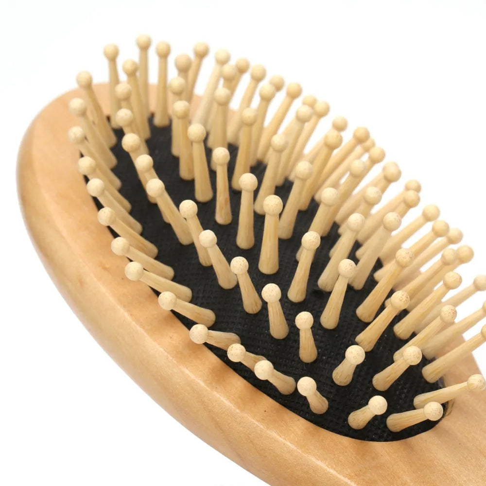 Wooden Paddle Hair Brush – Anti-Static Scalp Massage Comb