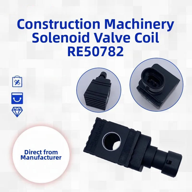 RE50782 DC 12V Solenoid Valve Coil – Excavator Replacement