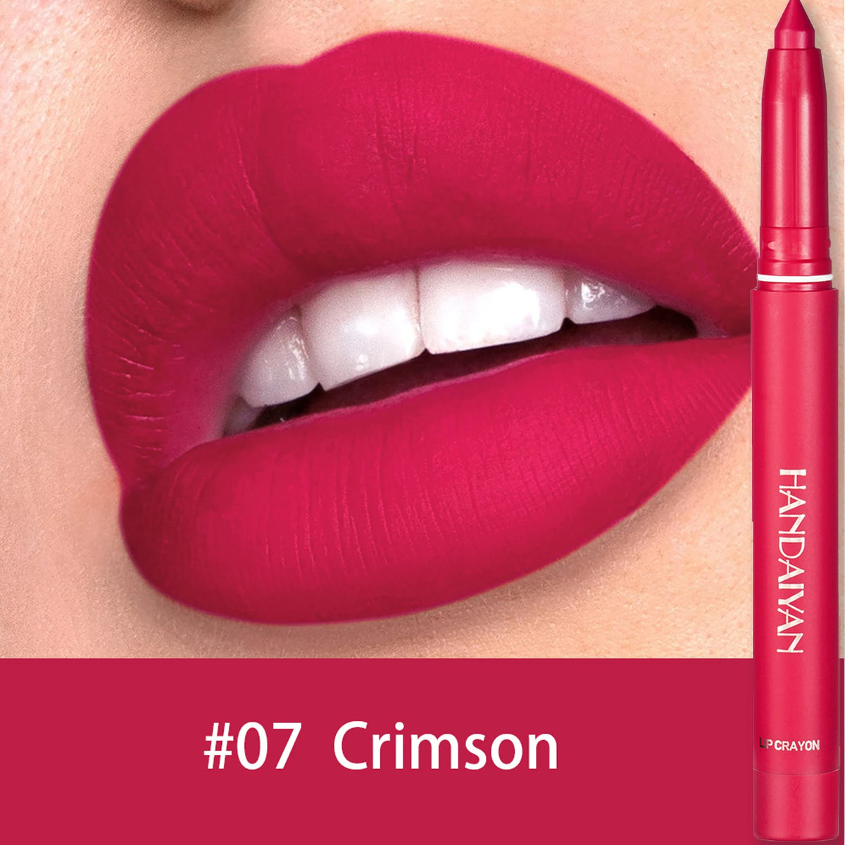 Waterproof Matte Lip Liner Pencil – 12 Shades, Long-Lasting
