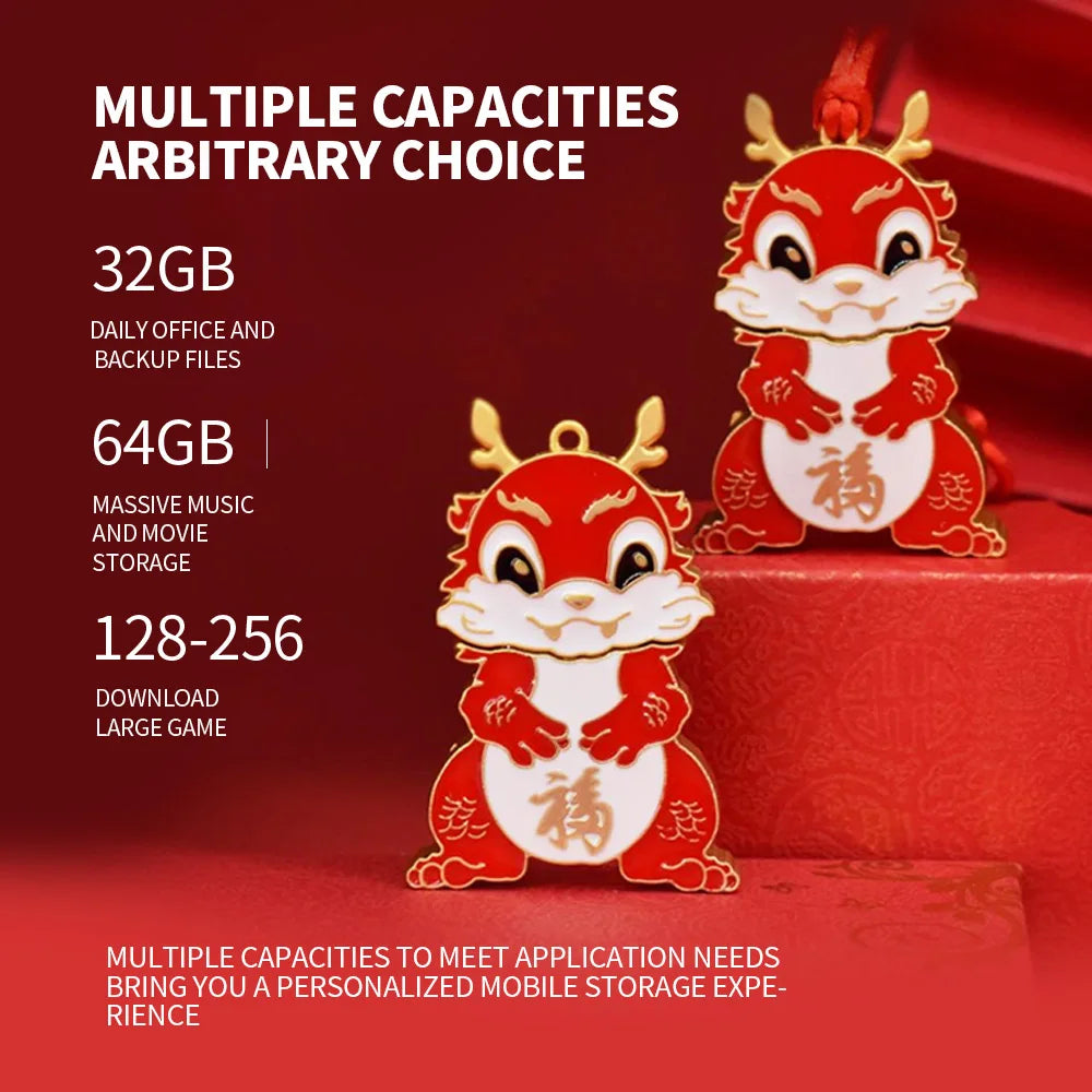 Cute Dragon Metal USB Flash Drive 8GB–64GB | Cartoon Pen Drive USB Flash Drive PRIMED