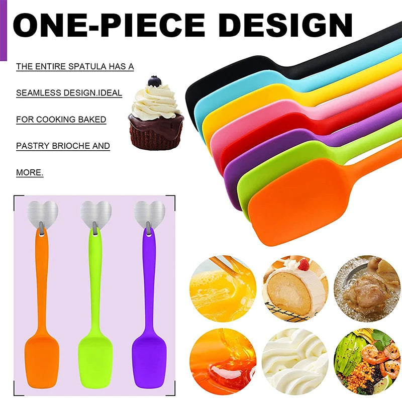 LMETJMA 28cm Silicone Spoonula – Heat-Resistant Flexible Spatula Silicone Spatula PRIMED