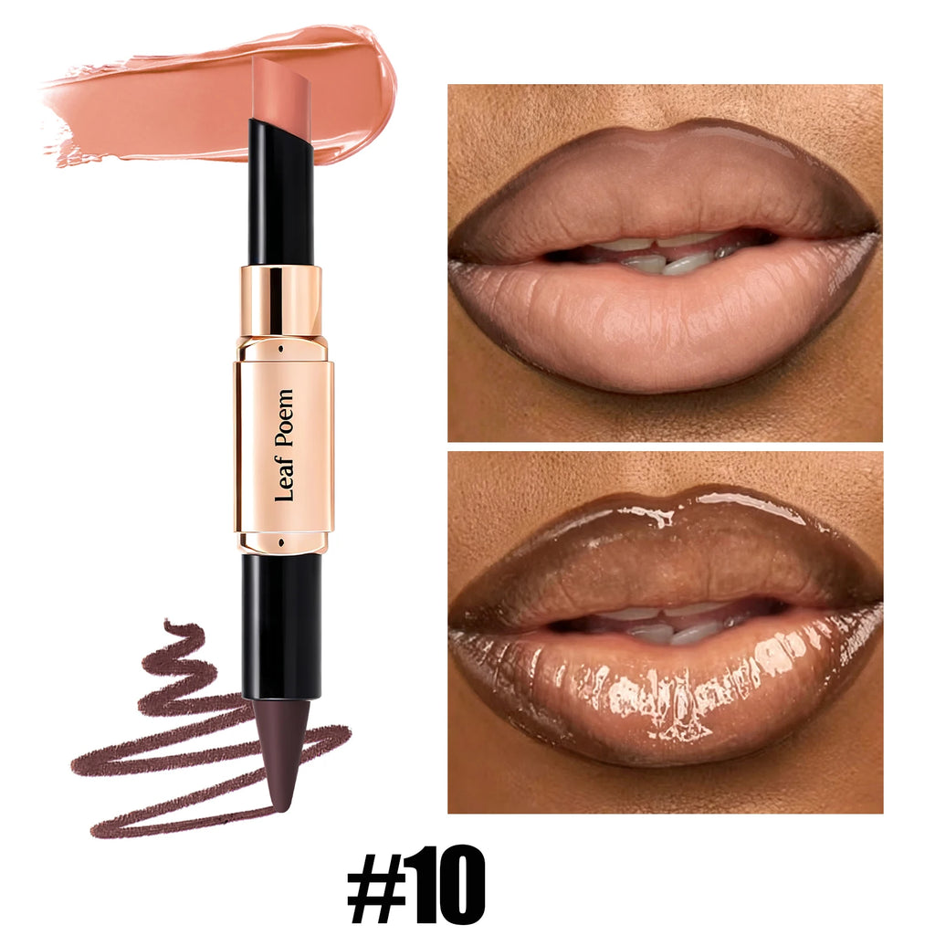 2-in-1 Double-Ended Lip Liner & Lipstick | Matte + Gloss Lip Liner Lipstick PRIMED 10 7.5g