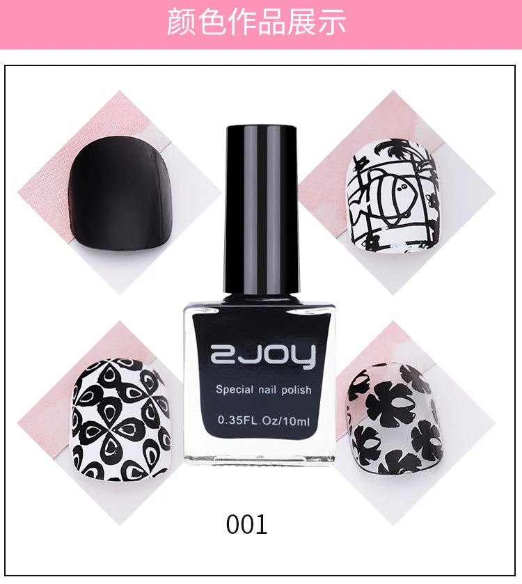 10ml Nail Art Stamping Polish – 30 Colors Air Dry Varnish Nail Stamping Polish PRIMED GY002-01
