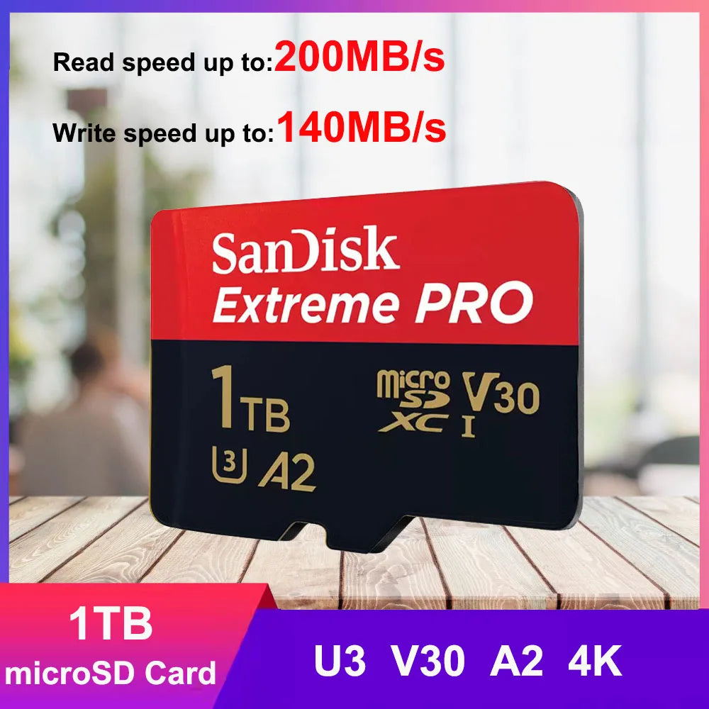 SanDisk Extreme PRO MicroSD Card 32GB–1TB 4K UHD U3 V30 MicroSD Memory Card PRIMED Extreme PRO 1TB