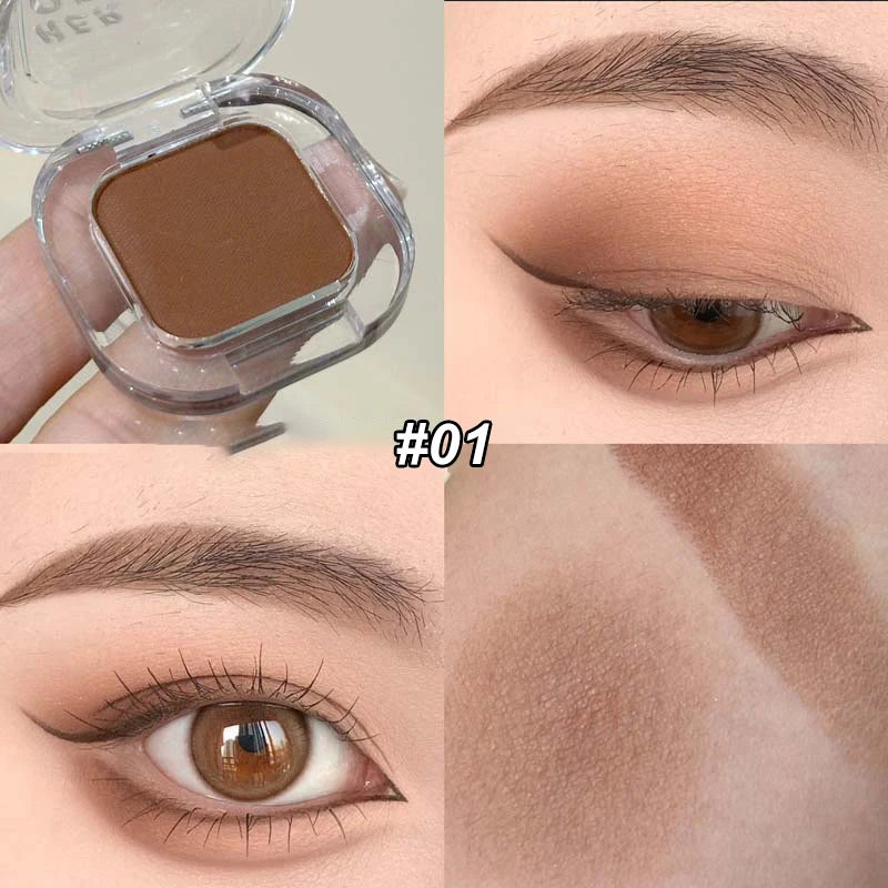 Red Brown Matte Eyeshadow Palette – Waterproof, 9 Shades