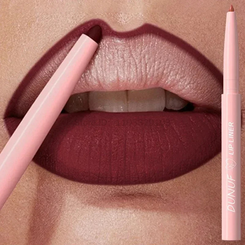 Waterproof Matte Lip Liner Pencil – 12 Colors Long-Lasting Lip Liner Pencil PRIMED