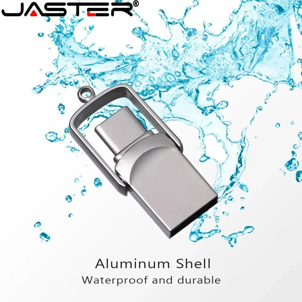 JASTER Metal Type-C USB Flash Drive 4GB–128GB Rotatable USB Flash Drive PRIMED