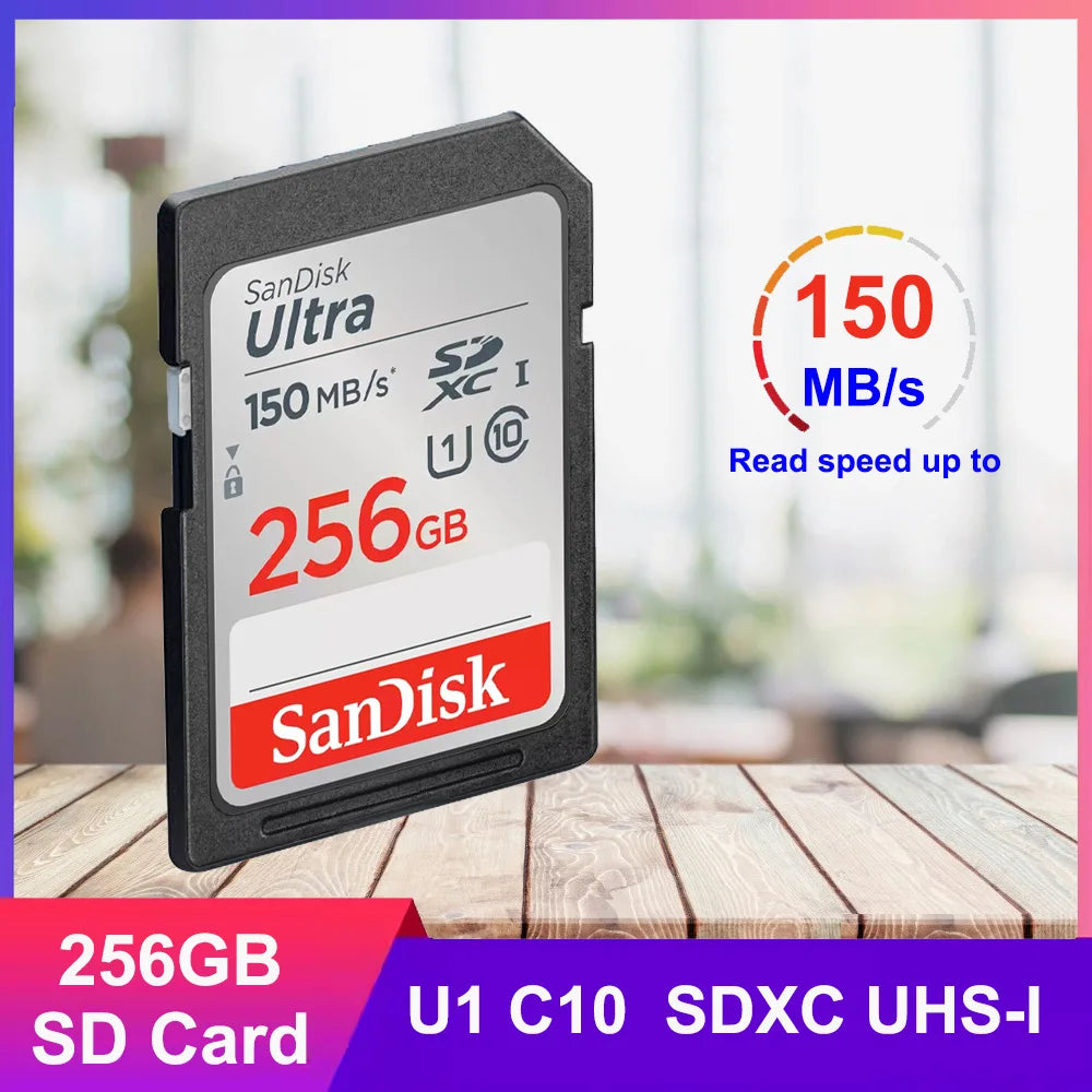 SanDisk SD Card Ultra/Extreme PRO 32GB–256GB U3 4K V30 SD Memory Card PRIMED Ultra SDXC 256GB