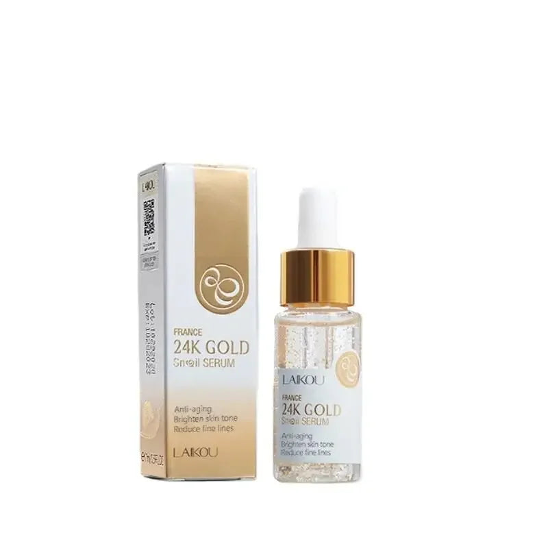 LAIKOU 24K Gold Snail Facial Serum – Hydrating & Brightening Facial Serum PRIMED