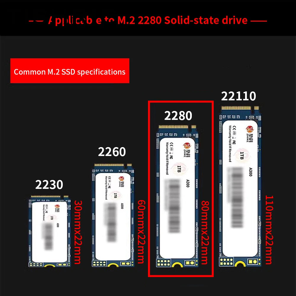 TISHRIC M.2 2280 SSD Heatsink – Copper & Graphene Thermal Pad SSD Heatsink PRIMED