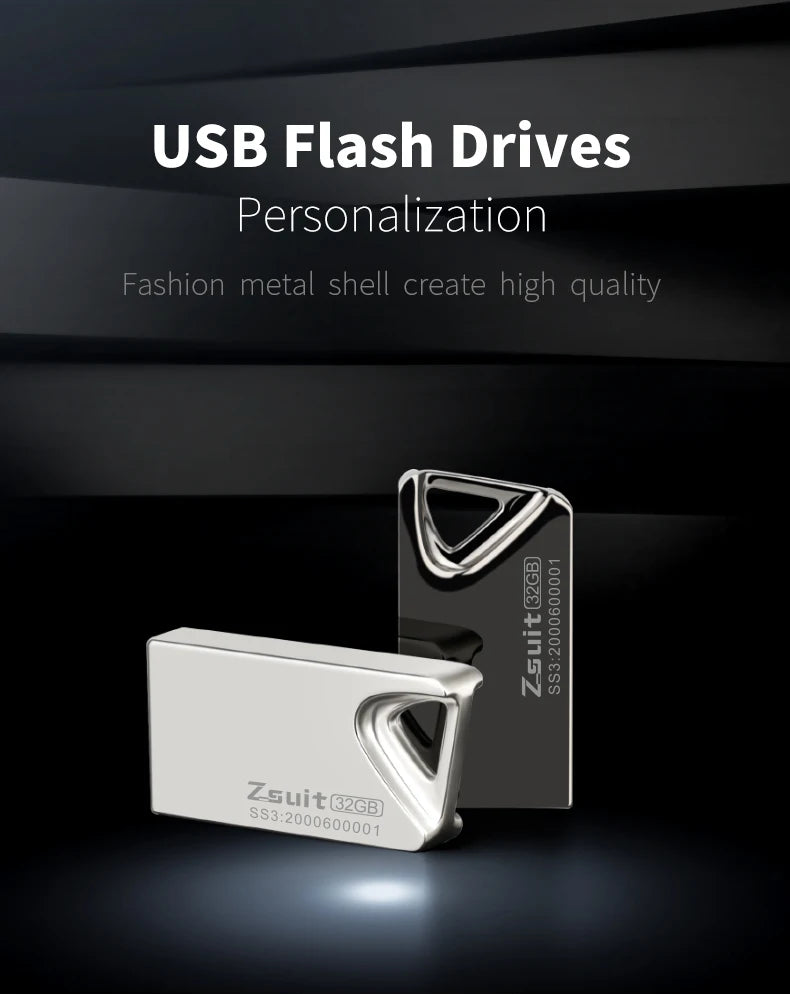 Z-suit Mini Metal USB Flash Drive 64GB 128GB | USB 2.0 Pen Drive USB Flash Drive PRIMED
