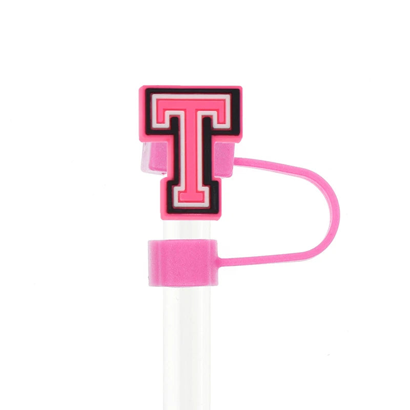 Silicone Letter Straw Cover Caps for Stanley 30 & 40oz Tumblers