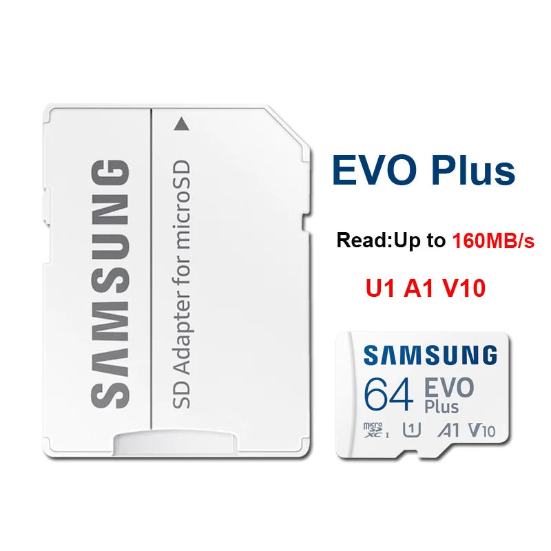 Samsung EVO Plus MicroSD 64GB–512GB U3 V30 A2 4K UHD Card MicroSD Memory Card PRIMED EVO Plus 64GB