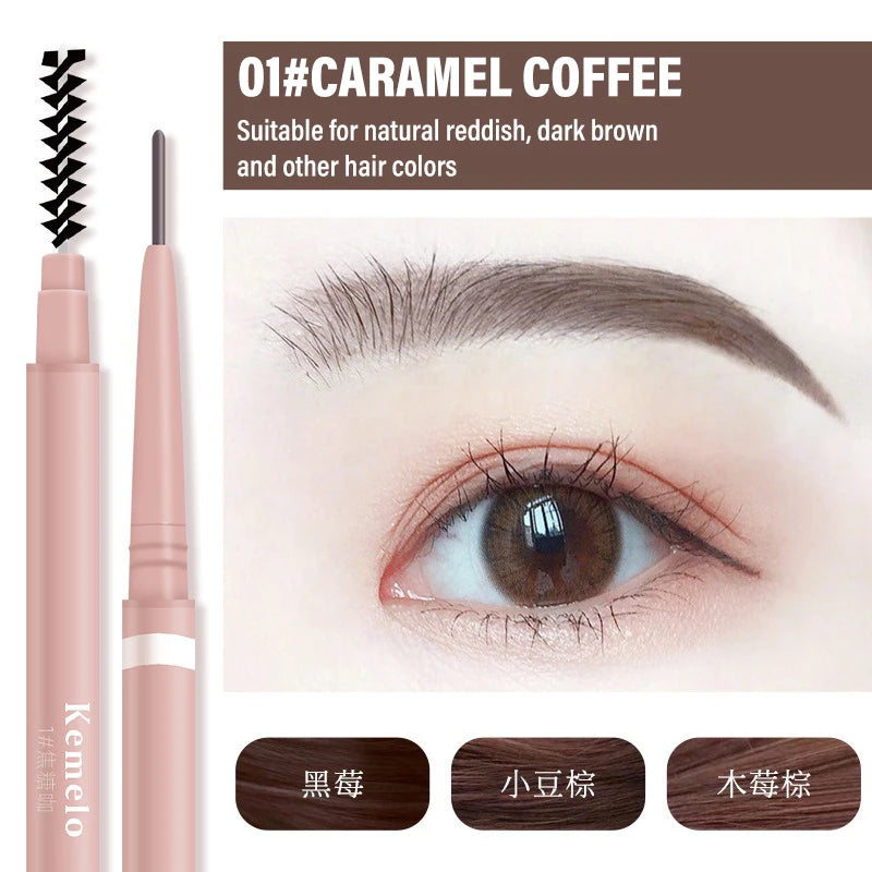 Ultra Fine Double-Ended Eyebrow Pencil – 6 Colors Waterproof Eyebrow Pencil PRIMED 01