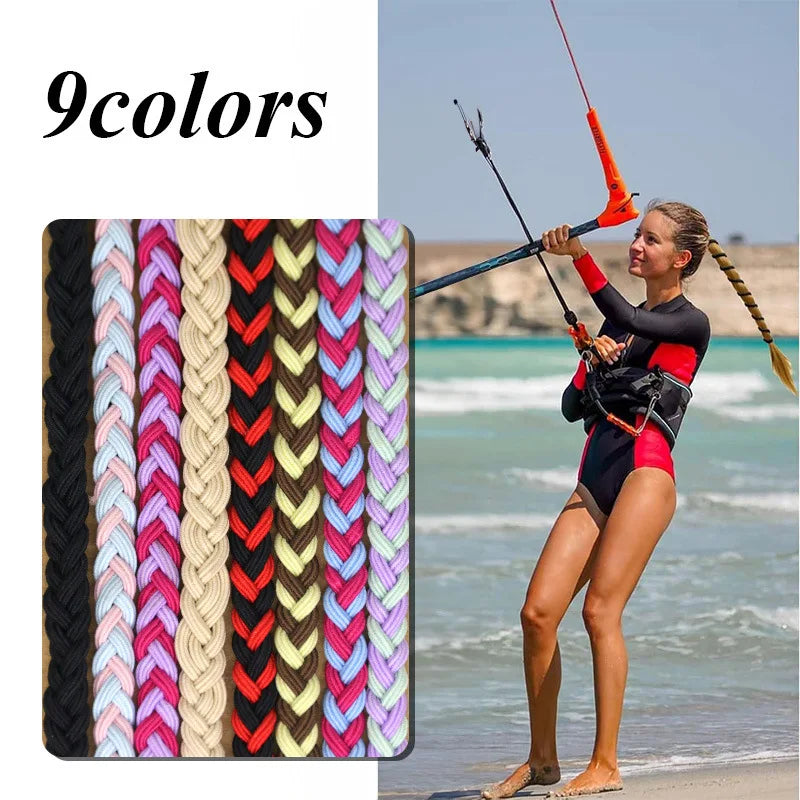 Woven Spiral Hair Scrunchie – Elastic Ponytail Holder Band