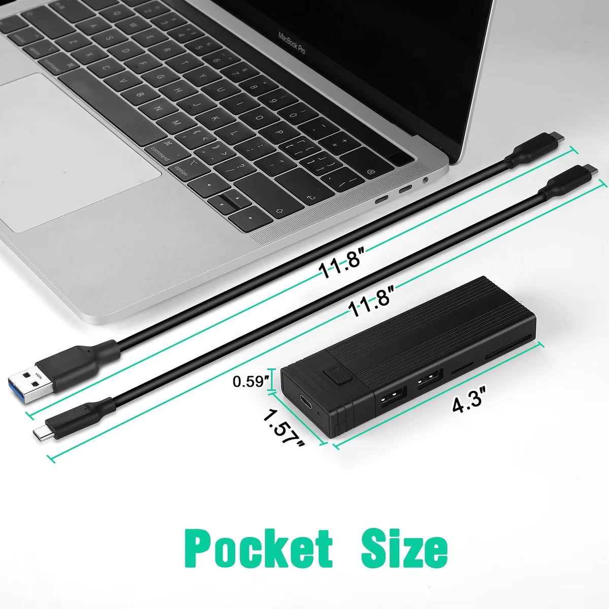 5-in-1 USB-C Hub M.2 NVMe SSD Enclosure SD TF Card Reader SSD Enclosure Hub PRIMED