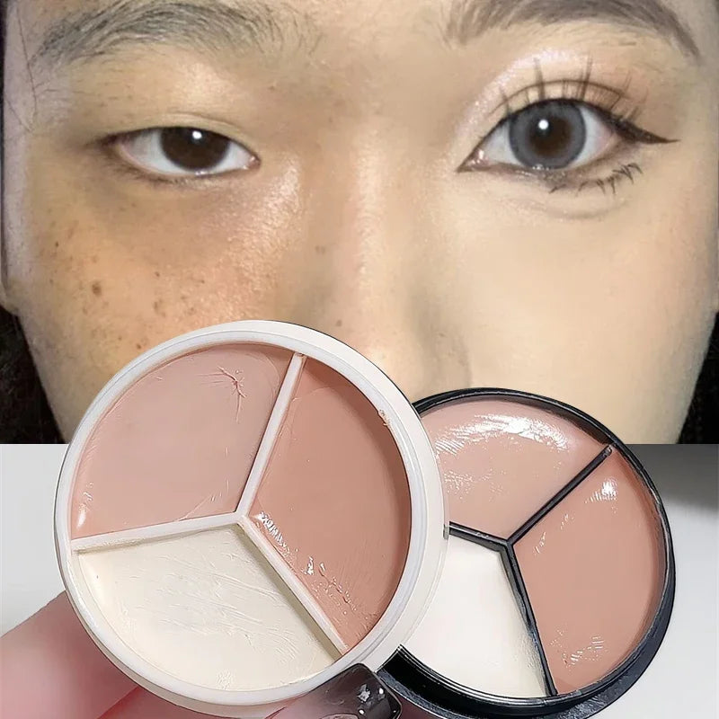 3-Color Concealer Palette – Waterproof Full Coverage Makeup