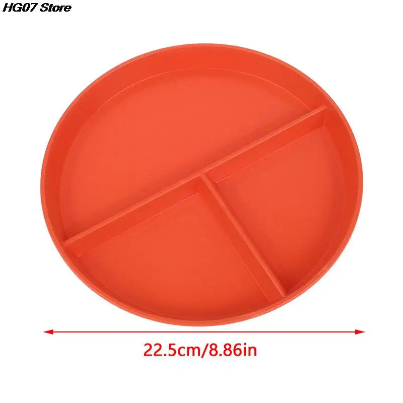 3-Compartment Portion Control Plate | Microwave-Safe Wheat Straw
