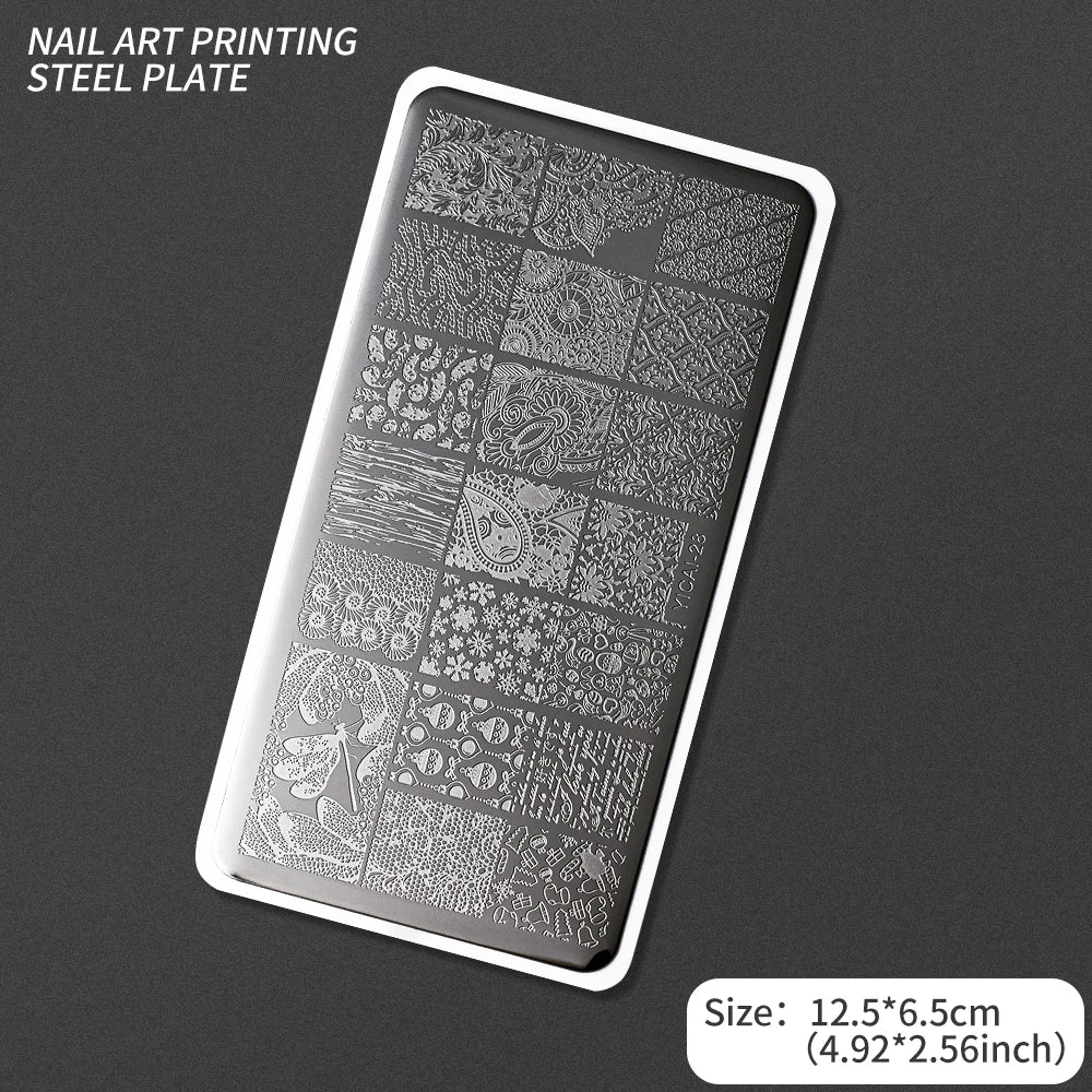 Nail Art Stamping Plate – Waves, Florals & Animal Designs Nail Stamping Plate PRIMED TL-YICAI28