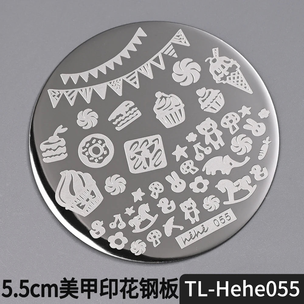 Nail Stamping Plate 5.5cm – Butterfly Flower Lace Stencil