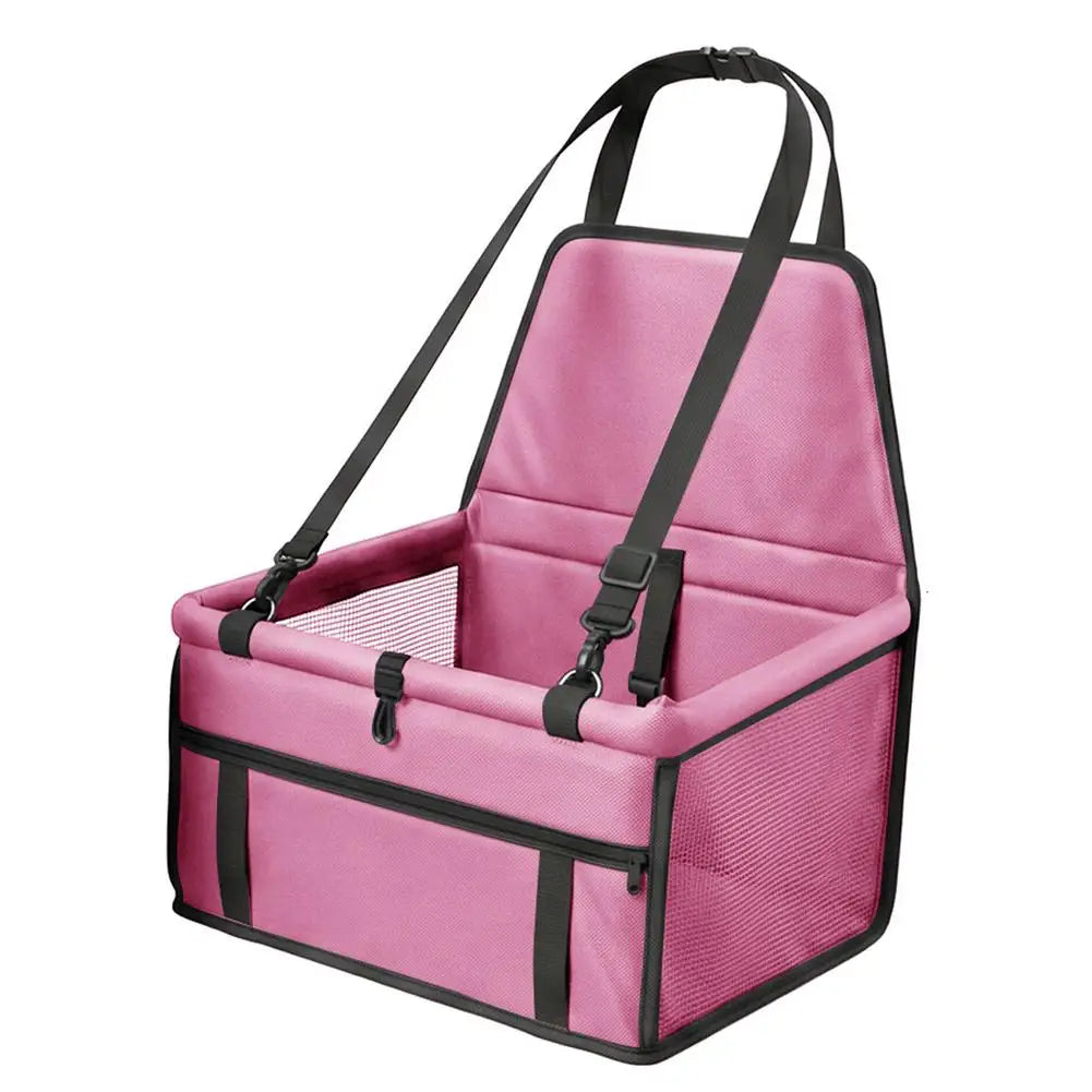 Waterproof Pet Car Booster Seat – Breathable Mesh Dog Carrier Pet Car Booster Seat PRIMED pink