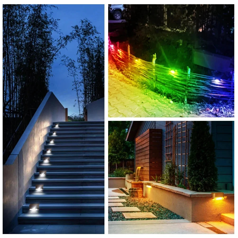 Solar Deck & Stair Lights Outdoor Waterproof – 1/2/4 Pack Solar Outdoor Lights PRIMED