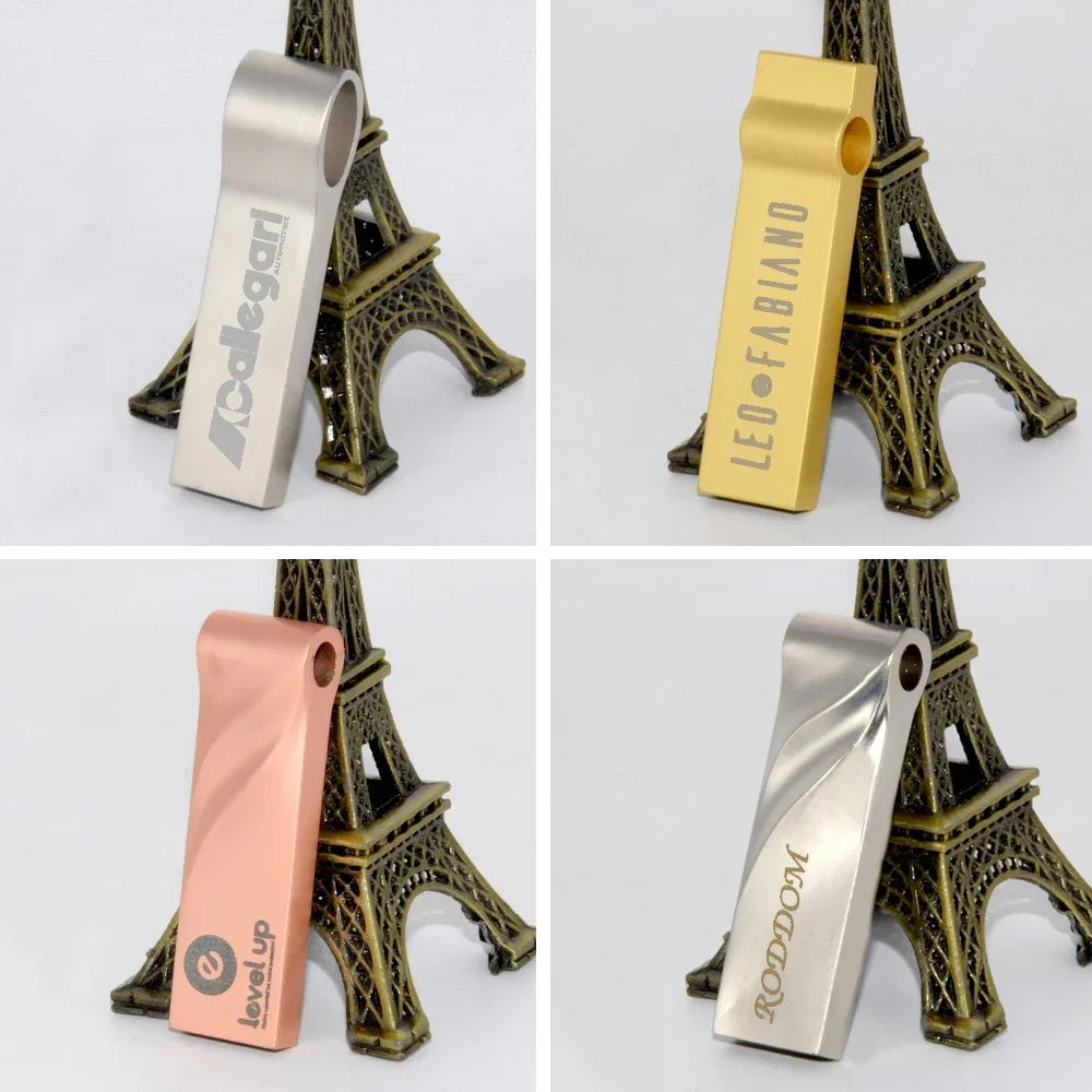 100-Pack Custom Logo USB Flash Drives 8GB–128GB Metal Bulk USB Flash Drive PRIMED