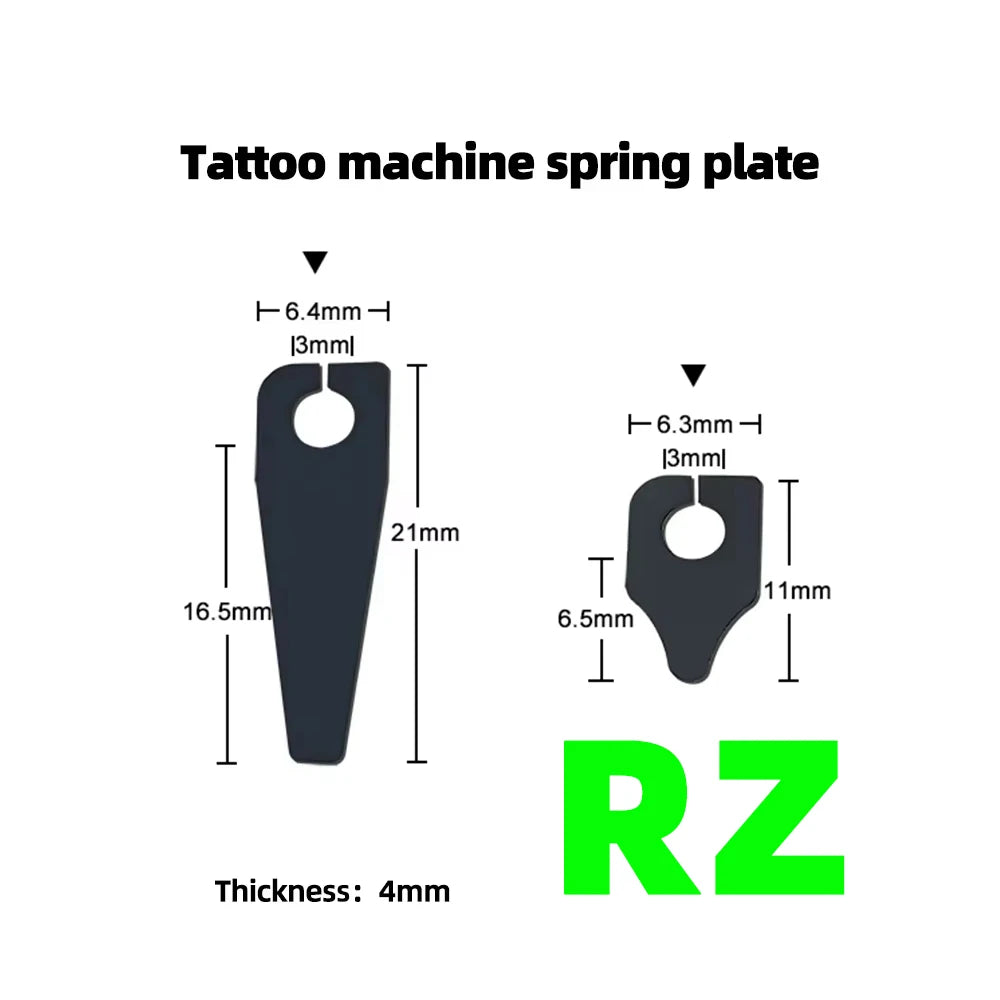 Tattoo Machine Spring Plates – 5 Thickness Steel Replacement Set