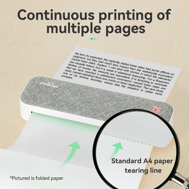 PeriPage A4 Thermal Paper for A40 Printer | 10-Year Storage Thermal Printer Paper PRIMED