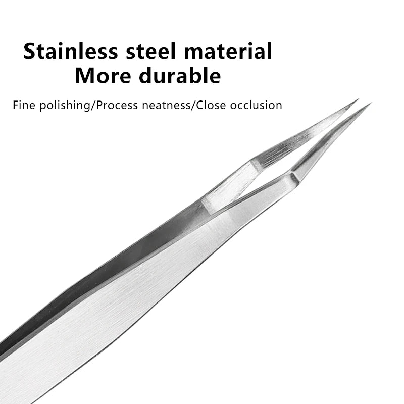 Precision Lash Extension Tweezers – Square Curved Tip Anti-Slip Lash Extension Tweezers PRIMED