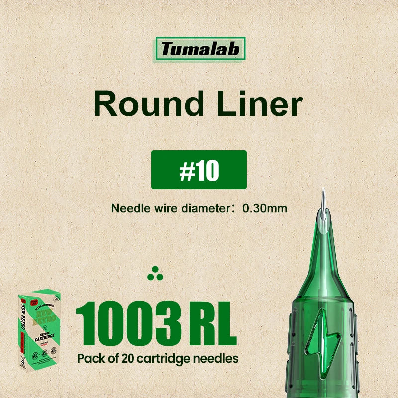 TUMAlab Tattoo Cartridge Needles 20PCS – Stainless Steel