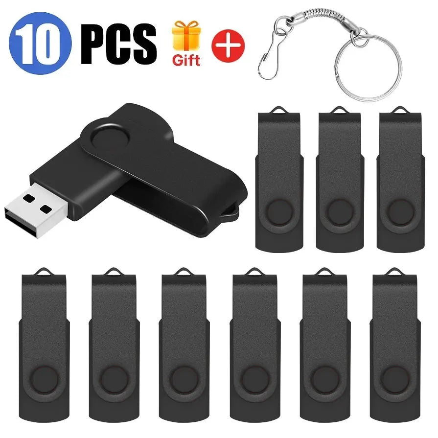10-Pack Colored USB Flash Drives 1GB–64GB | Free Custom Logo USB Flash Drive PRIMED