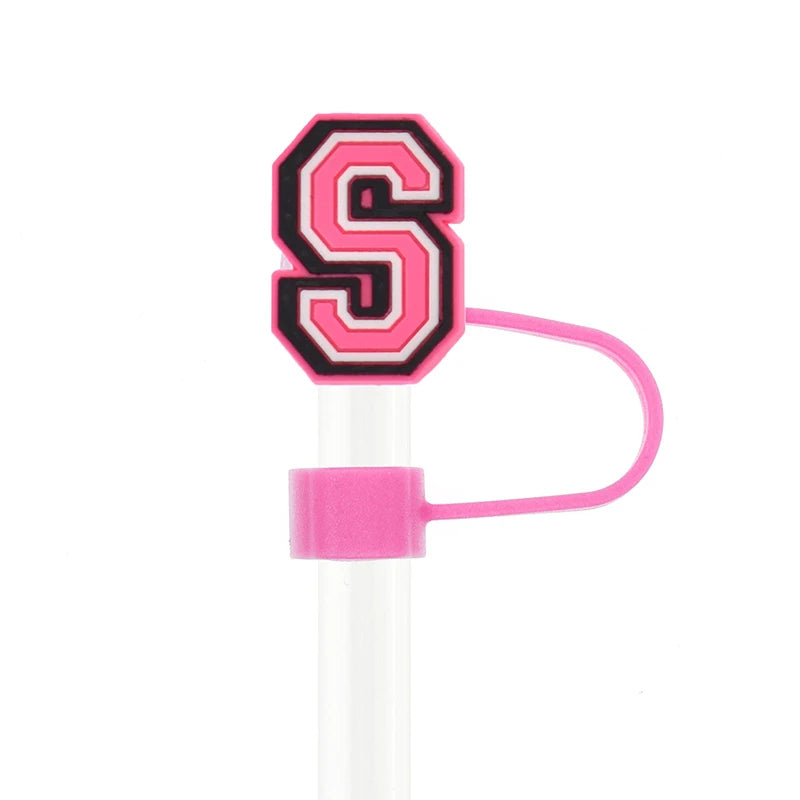 Silicone Letter Straw Cover Caps for Stanley 30 & 40oz Tumblers