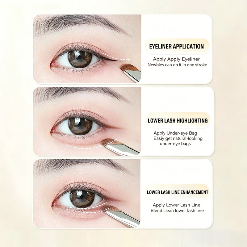 Sickle Blade Eyeliner & Eyebrow Detail Brush Set | Eye Makeup Eye Makeup Brush PRIMED