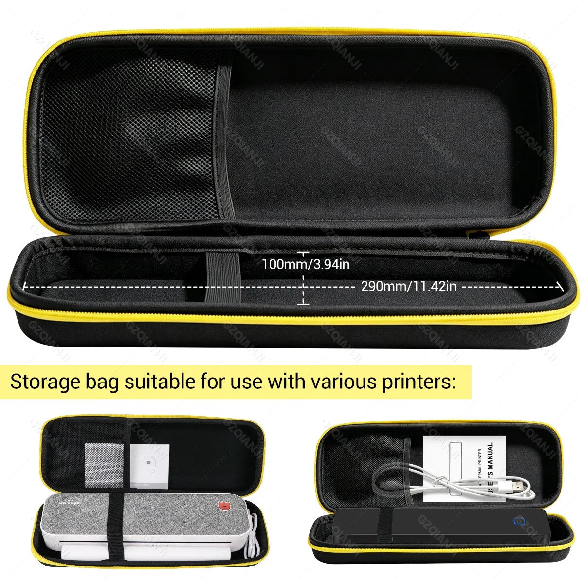 EVA Carrying Case for Peripage A40 Mini Bluetooth Printer Printer Carrying Case PRIMED